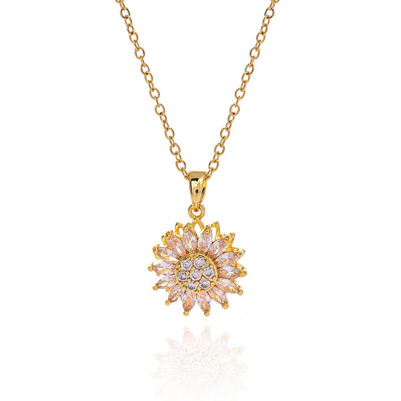 Sunflower pendant necklace