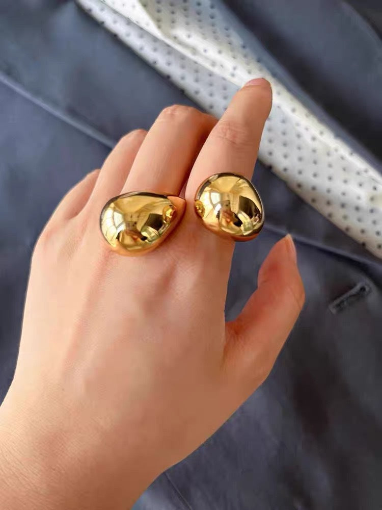 AMBASADOR Gold-Tone Double-Dome Statement Ring