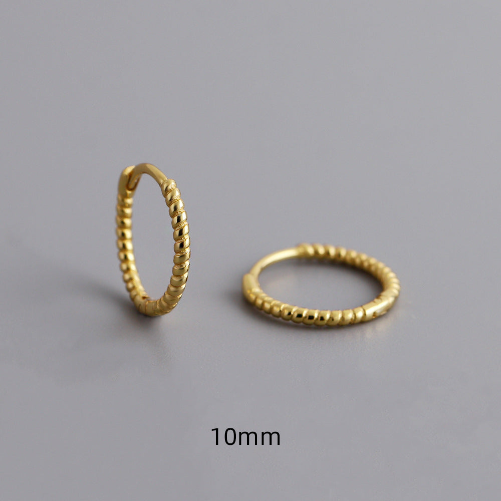 AMBASADOR Gold-Tone 10mm Twisted Hoop Earrings