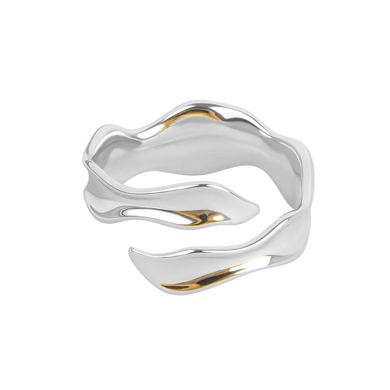 AMBASADOR Sculpted open wave ring