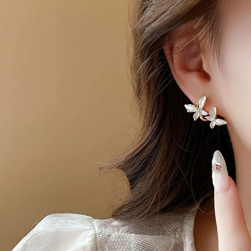 AMBASADOR Double Butterfly Stud Earrings
