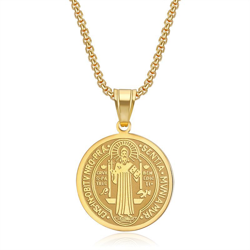AMBASADOR St Benedict medallion necklace